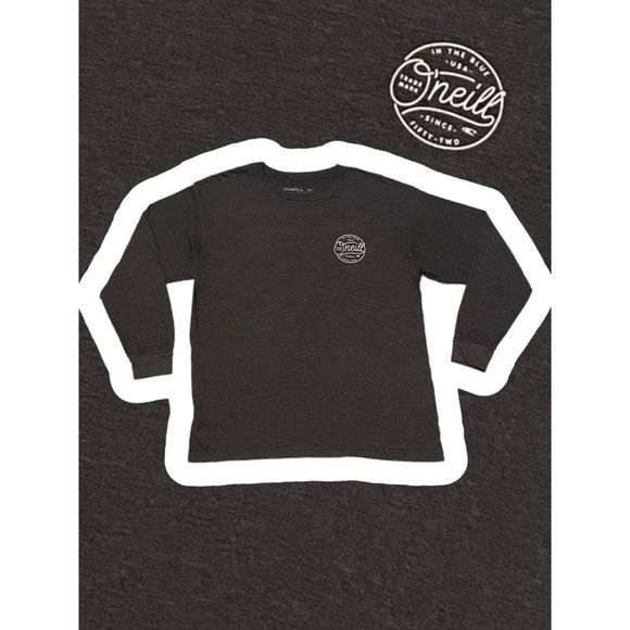 O’Neill Long-sleeve Dark Gray Graphic Logo T-Shirt Men’s Size Large - Picture 1 of 5